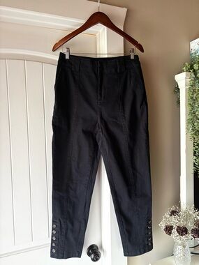 Who What Wear Black Women’s Jeans with Button Cuffs